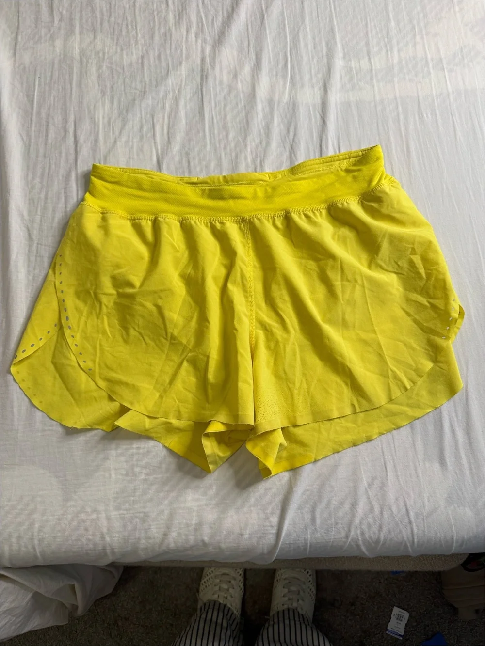 Women’s Yellow Athletic Running Shorts